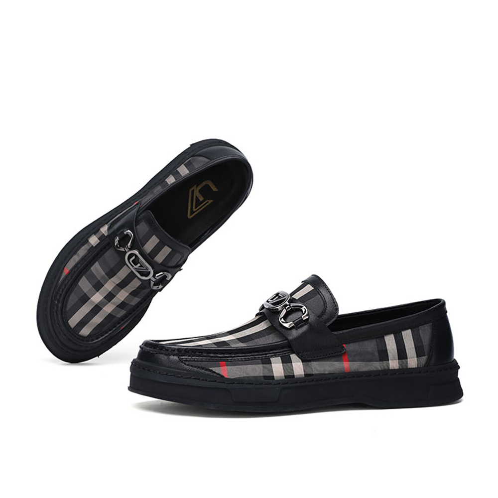 U7 Gommino Loafers Soft Sole Breathable Loafers Men"s Black