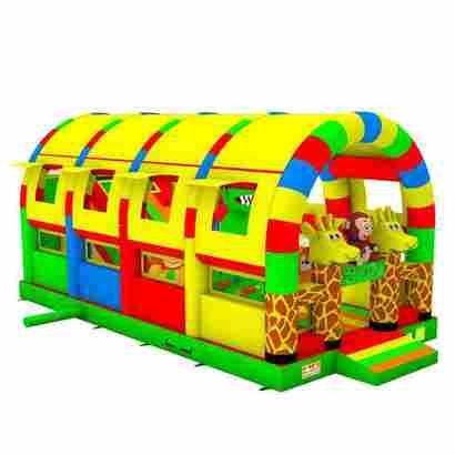 Коммерческий надувной батут «Страна Сафария 3» с крышей, 10x5x5 м