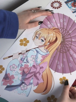 Наклейки аниме большой набор виниловых интерьерных стикеров