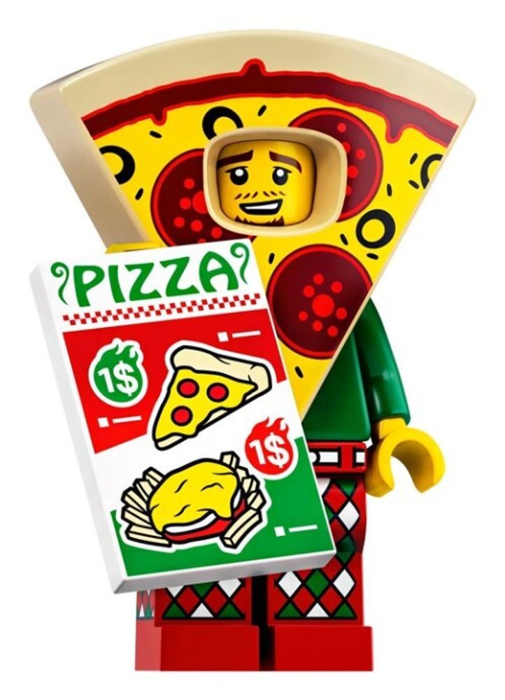 Минифигурка LEGO     71025 - 10  Парень в костюме пиццы