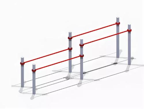 Брусья двойные, разноуровневые