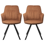 Комплект из 2-х стульев Grant терракотовый шенилл на поворотном механизме