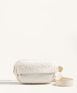 Oysho Сумка на пояс из искусственной овчины, экрю