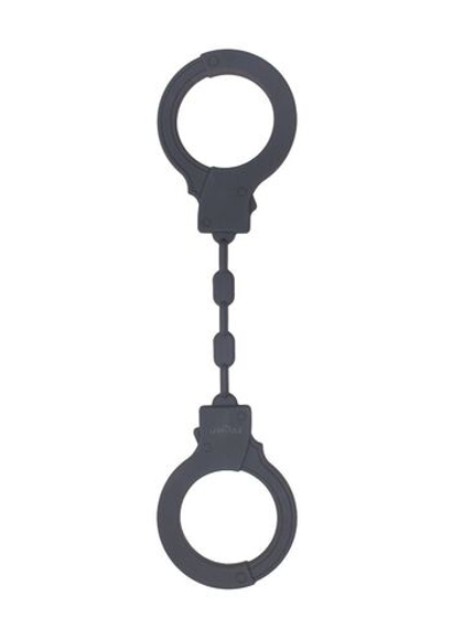 Темно-серые силиконовые наручники