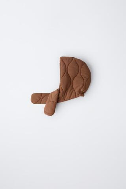 ZARA УТЕПЛЕННЫЙ КАПЮШОН, ЧЕРЕПИЧНЫЙ