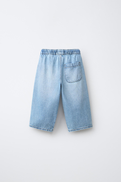 ZARA ДЖИНСЫ WAIST LOOSE, ГОЛУБОЙ