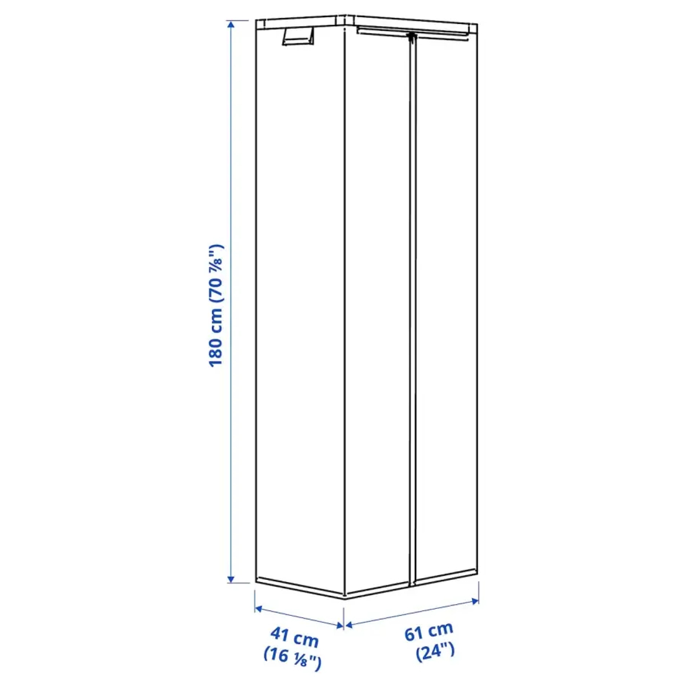 Стеллаж с чехлом - IKEA JOSTEIN, 81х40х90 см, белый, ЮСТЕЙН ИКЕА
