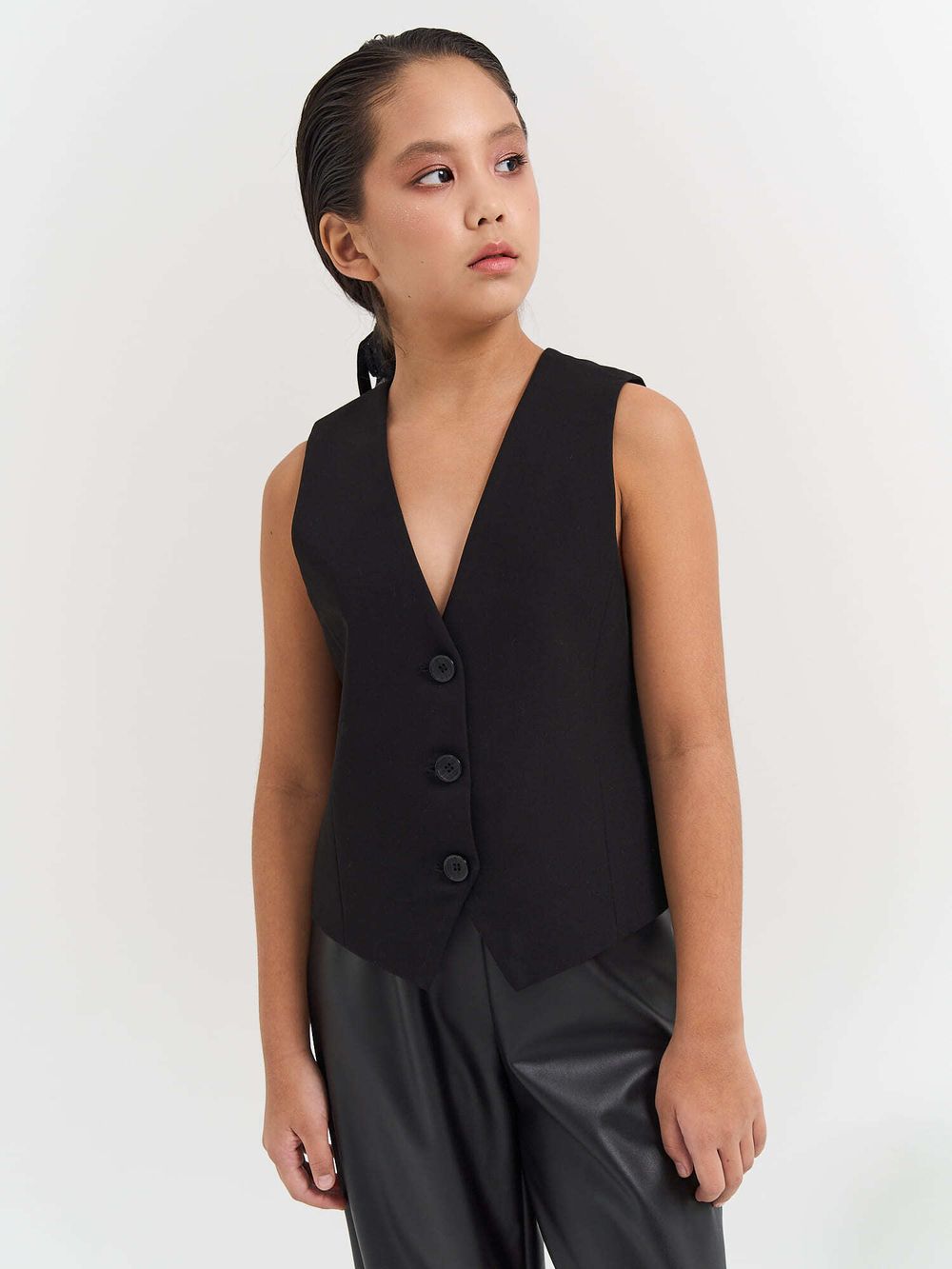 Жилет "Уголь" для девочки 7+