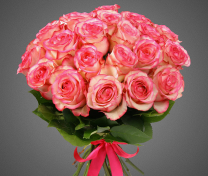 Букет из 25 роз «Карусель»