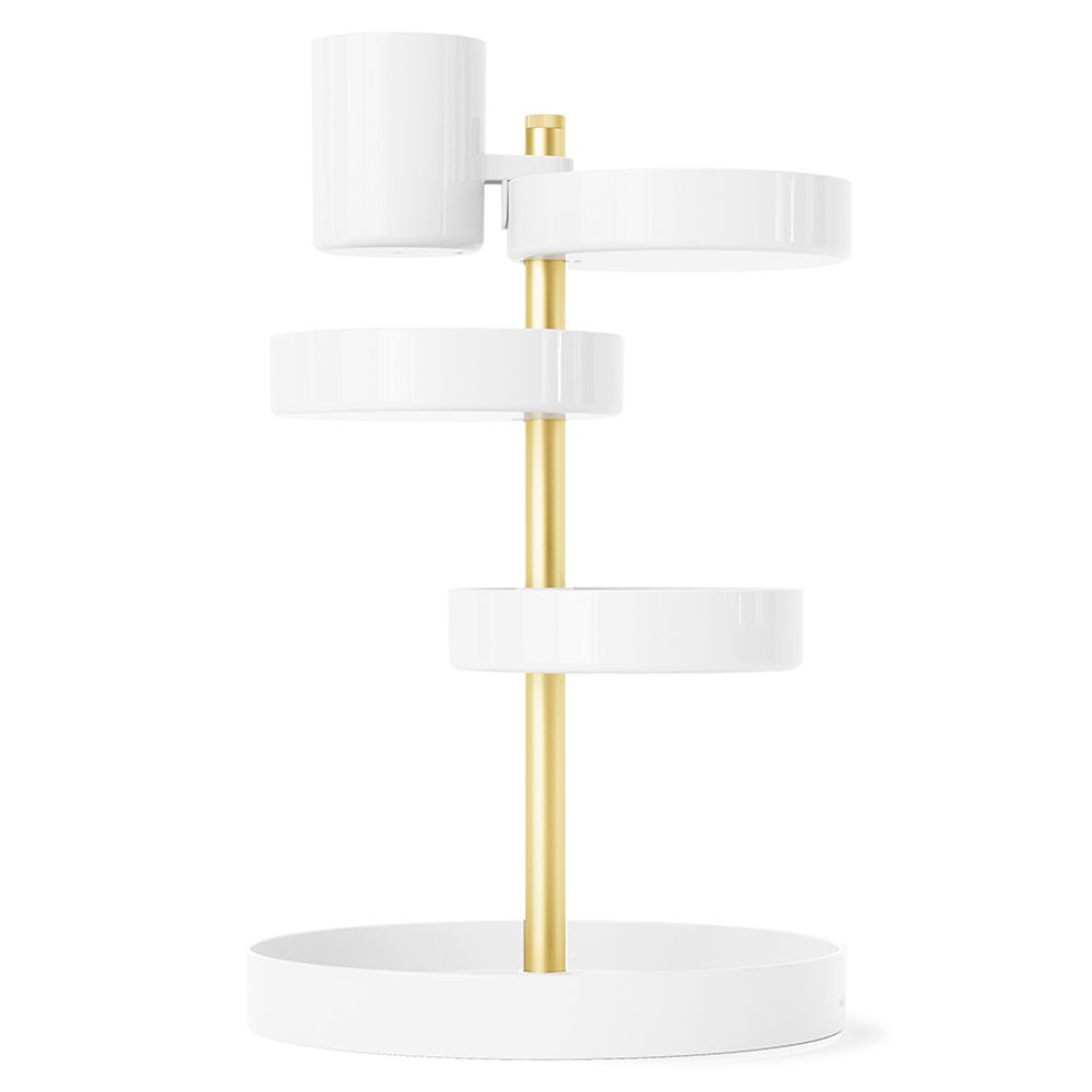 Органайзер настольный Pirouette, белый/латунь