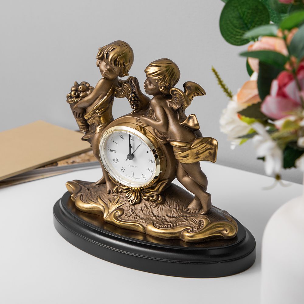 Часы настольные Путти малые Бронза