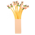 Ручка шариковая, Basir, синие чернила, серия "Капибара", гибкий корпус с фигуркой, 48 шт