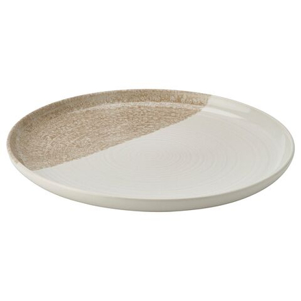 IKEA KRUSTISTEL  (ИКЕА КРУСТИСТЕЛ)  -  Тарелка, рисунок/светло-бежевый, 25 см