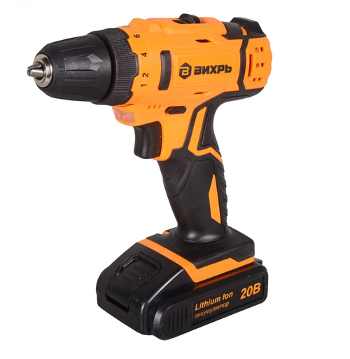 Дрель-шуруповерт Вихрь аккумуляторная ДА-20Л-2К (2,0 А/ч)