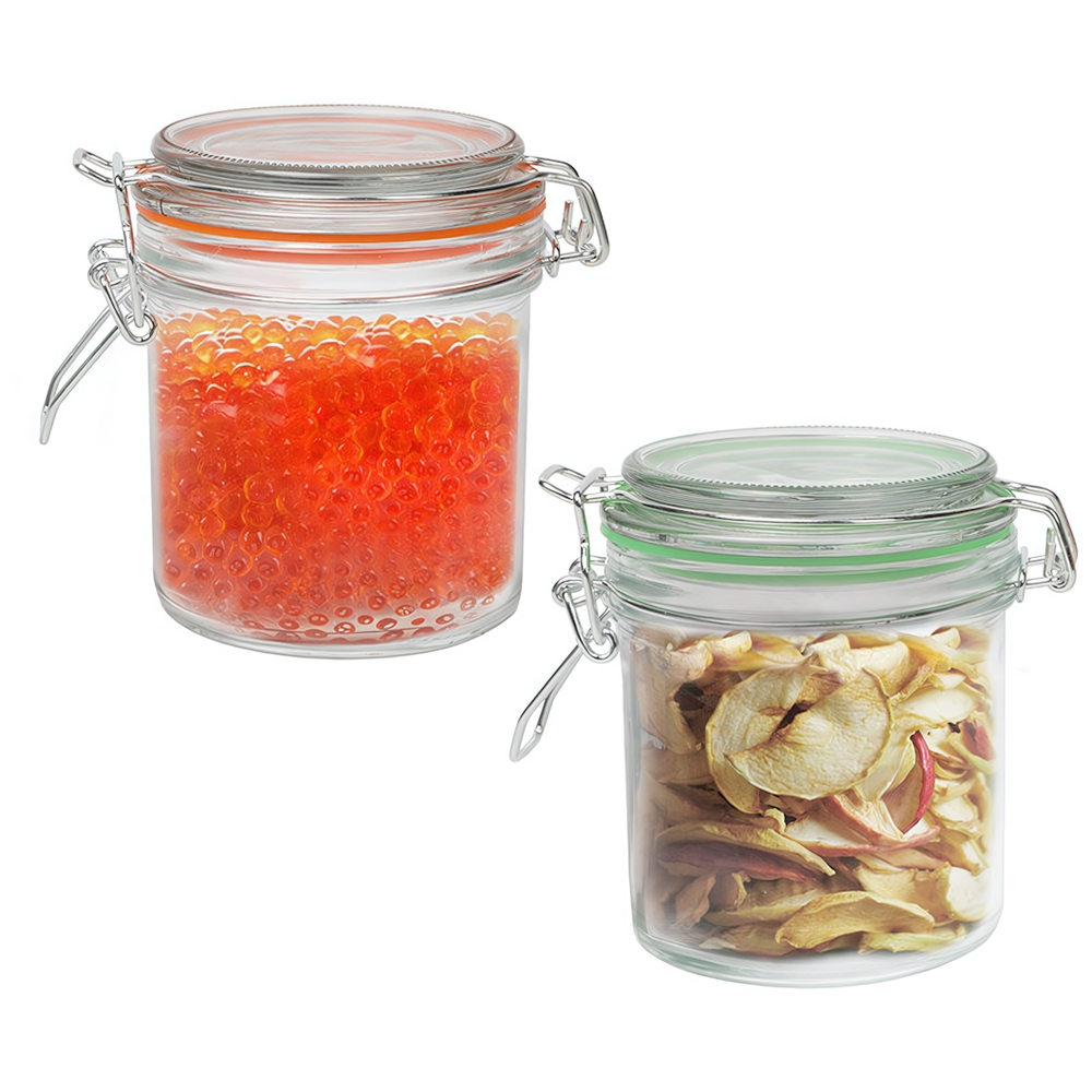 Набор стеклянных банок 2шт 250мл с бугельным замком "Bravo"