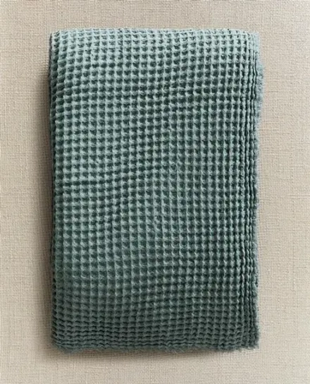 ZARA HOME ПЛЕД ИЗ РЕЛЬЕФНОЙ ТКАНИ, СИНИЙ