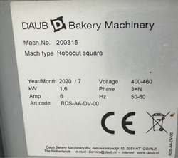 Тестоделитель Daub Bakery Machinery Robocut square