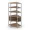 Shelf System Односекционный угловой стеллаж пятиярусный SN.STMU-511 Дуб Табак/Металл Серый 810*810*1