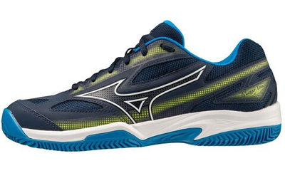 Мужские кроссовки теннисные Mizuno Break Shot 4 CC - dress blue/jet blue/sulphur spring