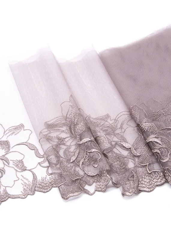 05-111 Вышивка на неэл. сетке 21 см, Rose, кофейная роза/бронза