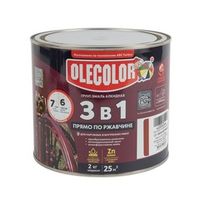 Грунт-эмаль по ржавчине красно-коричневая Olecolor 2 кг