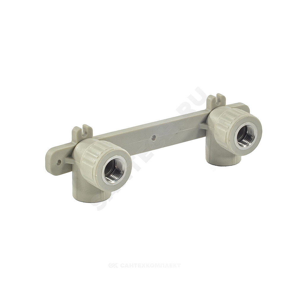 Планка монтажная PP-R серая Дн 20х1/2" ВР под смеситель VALFEX 10124020Г