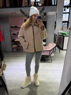 Дубленка Тэдди Элит бежевый