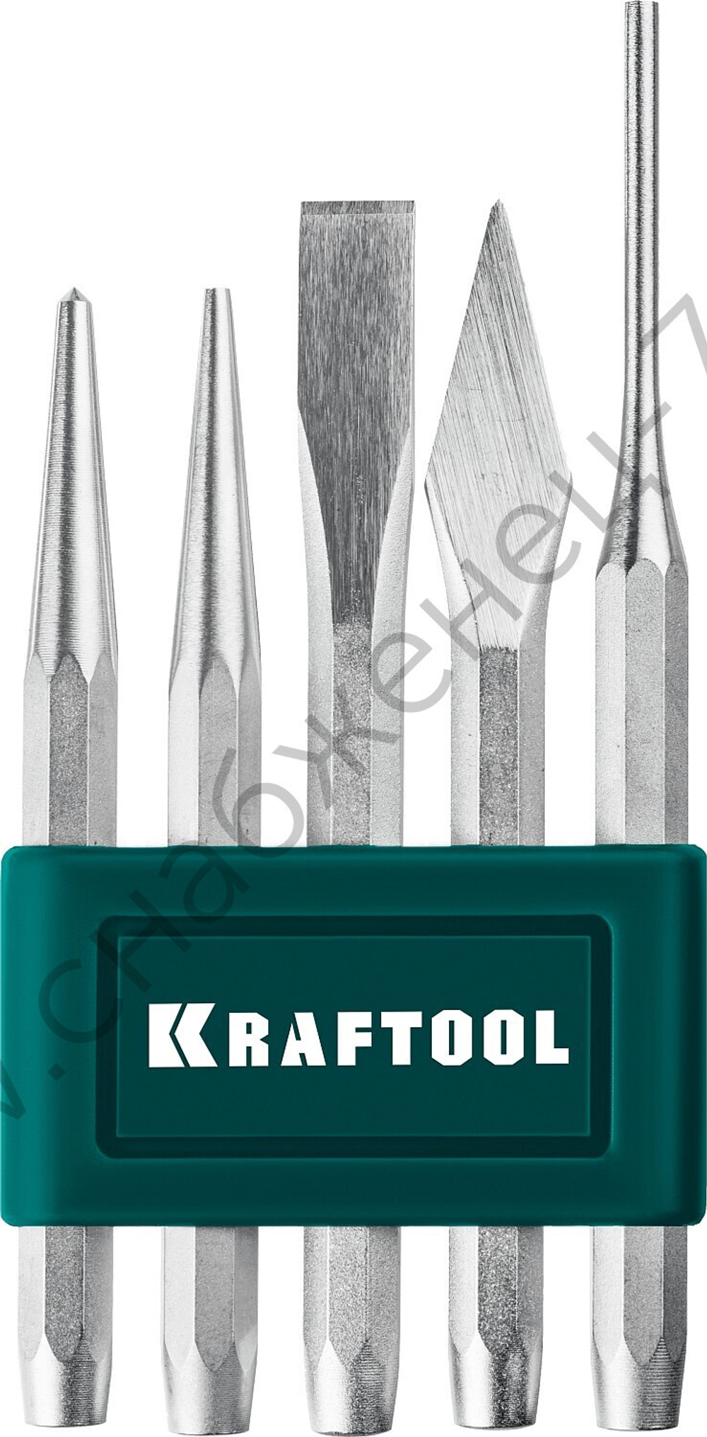 KRAFTOOL GRAND-5, 5 предметов, Набор зубил и кернеров (21075-H5)