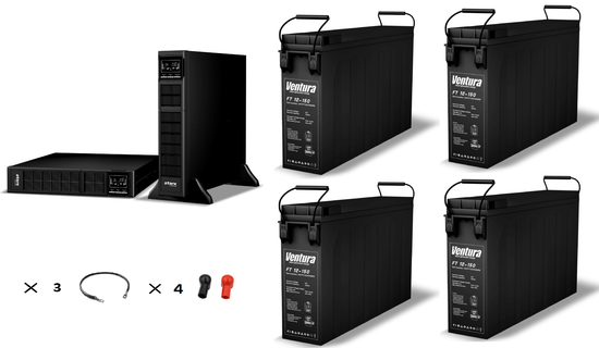 Комплект ИБП Stark Country 2000 online RT (12A) + АКБ Ventura FT 12-150 х 4 шт.