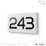 Номер на дверь 243, табличка на дверь для офиса, квартиры, кабинета, аудитории, склада, белая 120х70 мм, Айдентика Технолоджи