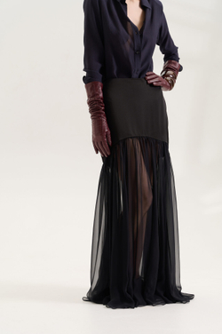 Юбка макси из шелка Lauren Black