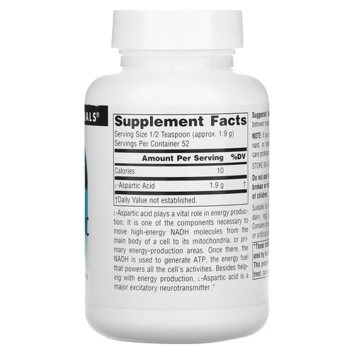 Source Naturals, порошок L-аспарагиновой кислоты, 100 г (3,53 унции)