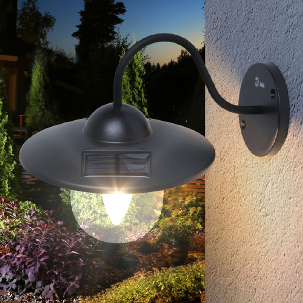 Светильник уличный ЭРА ERASF22-38 на солнечных батареях настенный Ретро 1 LED | Садовые фасадные светильники