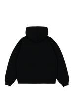 Худи оверсайз на молнии без начеса (черный)