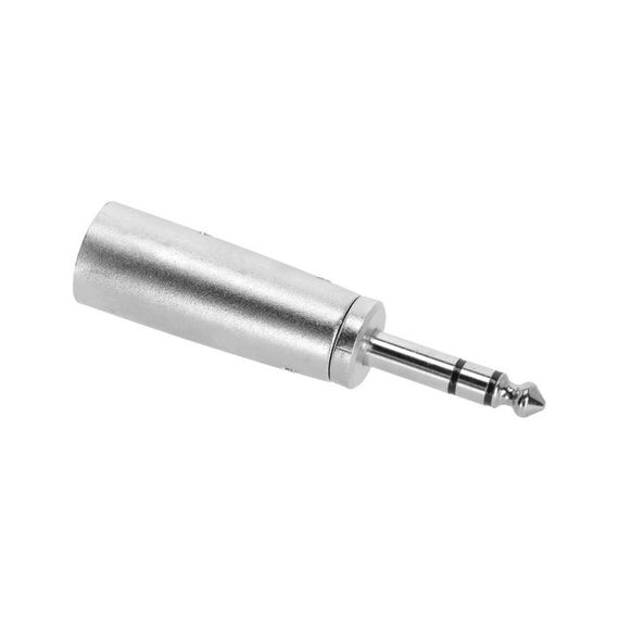Adam Hall K4AJM3XM3 - адаптер TRS 6.3 mm stereo (M) - XLR (M), серебристый