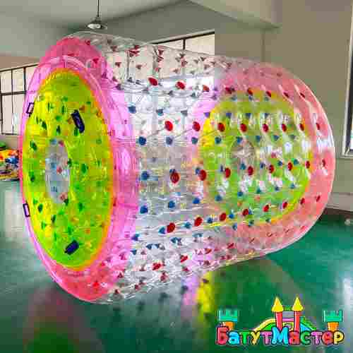 Аттракцион Водный роллер (Гидророллер) "Розово-желтый" ПВХ, 2.4*2.2*2.2 м