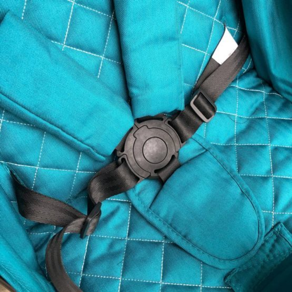 Прогулочная коляска BABALO J900 изумрудный текстиль на чёрной раме с сумкой на механической спинке