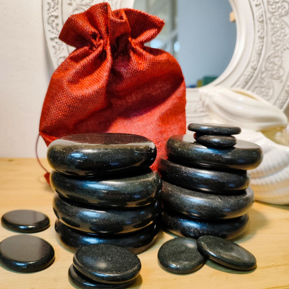 Камни для стоун-терапии 16 штук, в мешочке