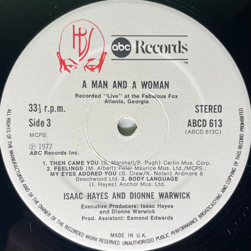 Isaac Hayes And Dionne Warwick ‎– A Man And A Woman 2LP (Англия 1977г.)