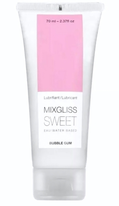Смазка на водной основе Mixgliss Sweet с ароматом бабл-гам - 70 мл.