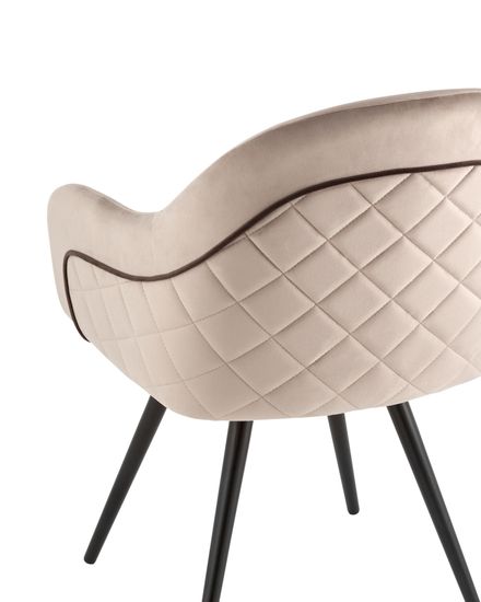 Стул вращающийся Новел New велюр серо-коричневый