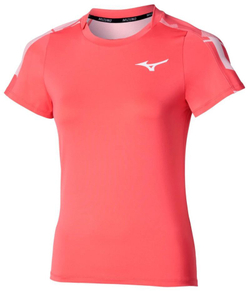 Женская теннисная футболка Mizuno Daybreakers Printed - calypso coral