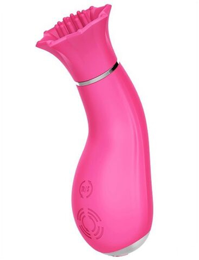 Розовый клиторальный вибратор Betty с вращением (Цвет: розовый)