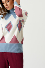 22739 Джемпер женский (голубой принт)