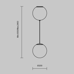 Подвесной светильник Maytoni MOD427PL-L20B3K