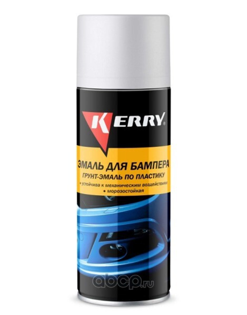 Краска спрей для бамперов 520 мл Белая (KERRY)