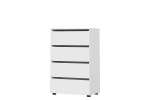 Комод для одежды с ящиками Белый текстурный / Белый текстурный ТК, Токио, 120х36х73 см Астрид-Мебель