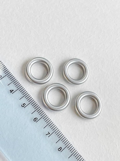 6602-2 Элемент "Кольцо" акрил, 16мм, серебро