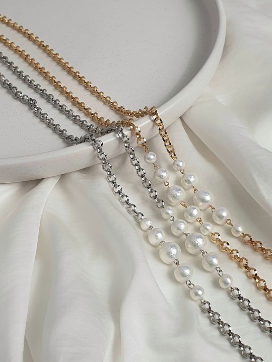 Цепочка для очков с хлопковым жемчугом