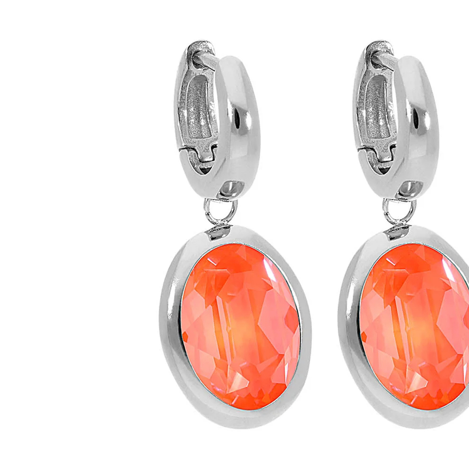 Серьги Qudo Creole TIVOLA small (S/P) Orange glow delite 310683